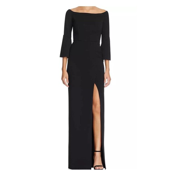 Robe Noire ABS By Allen Schwartz Taille 4 - Style Bubble Sans Manches, Genou, Polyester, Neuve Sans étiquettes